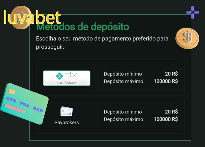 O cassino luvabetbet oferece uma grande variedade de métodos de pagamento